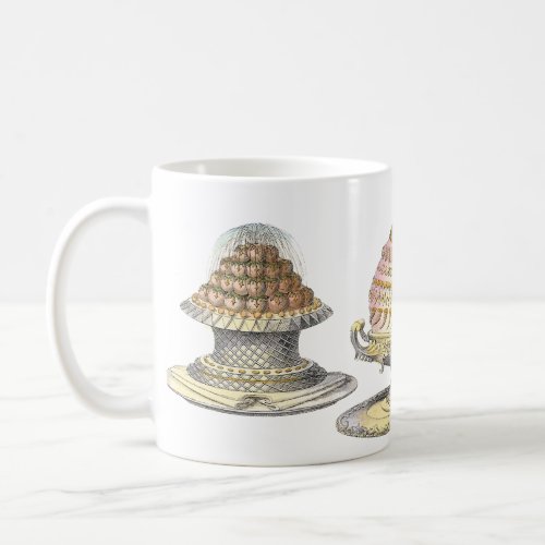 Elegant and Fancy Vintage French Bakery Cakes Coffee Mug