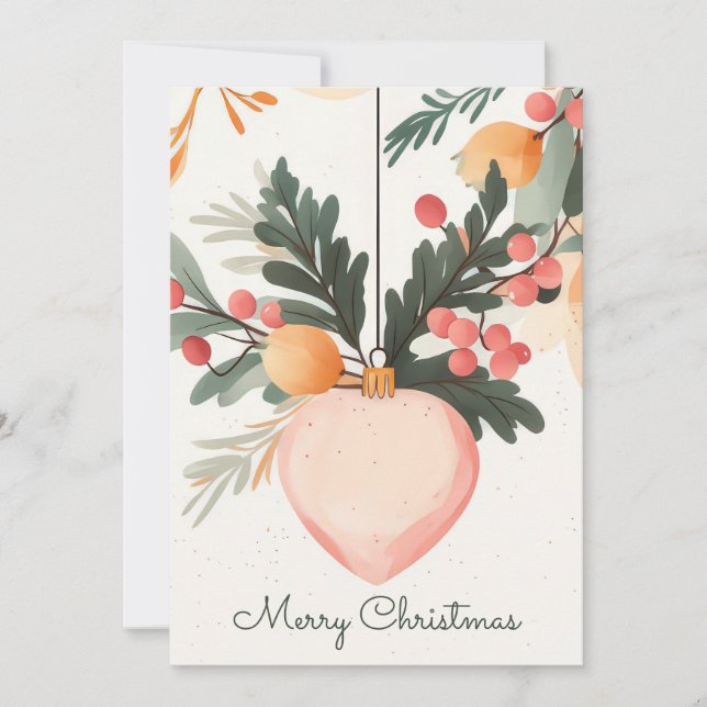 Elegant and festive Holiday Greeting Card (Front)