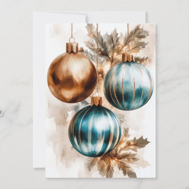 Elegant and festive Holiday Greeting Card (Front)