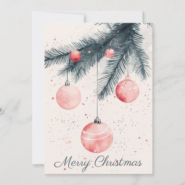Elegant and festive Holiday Greeting Card (Front)
