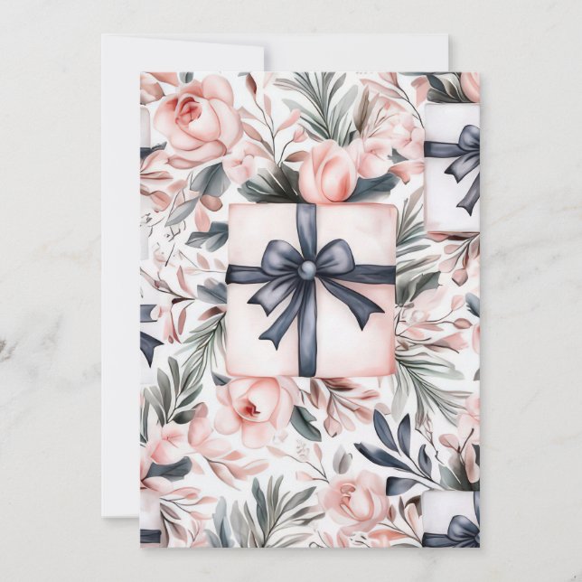 Elegant and festive Holiday Greeting Card (Front)