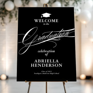Elegant and Formal Script Graduation Welcome Foam Board