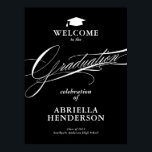 Elegant and Formal Script Graduation Welcome Poster<br><div class="desc">Celebrate your graduate’s achievement with timeless sophistication using our formal and elegant graduation welcome sign poster. Featuring refined typography and graceful script accents, this sign is perfect for displaying at the entrance of your graduation ceremony or celebratory gathering. Crafted for high school, college, or advanced degree graduates, this welcome sign...</div>