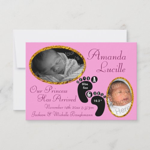 Elegant and Fun Birth Announcement