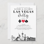 Elegant and Fun Las Vegas Wedding Invitation<br><div class="desc">Celebrate your special day with a Las Vegas wedding invitation! Featuring artwork of the iconic Las Vegas Strip, this invitation is sure to impress your guests. The elegant design will make your wedding day feel even more special. The invitation includes a subtle palette of colors, and a chic font to...</div>