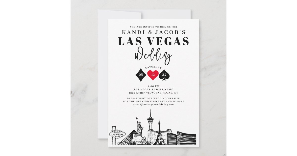 Destiny Las Vegas Wedding Invite Rose Gold Glitter, Zazzle