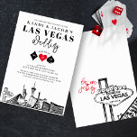 Elegant and Fun Las Vegas Wedding Invitation<br><div class="desc">Celebrate your special day with a Las Vegas wedding invitation! Featuring artwork of the iconic Las Vegas Strip, this invitation is sure to impress your guests. The elegant design will make your wedding day feel even more special. The invitation includes a subtle palette of colors, and a chic font to...</div>