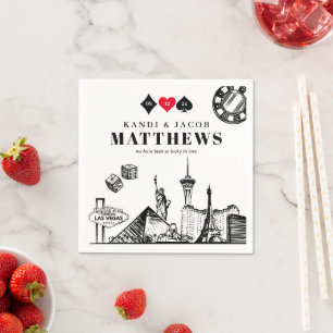 Elegant and Fun Las Vegas Wedding Napkins
