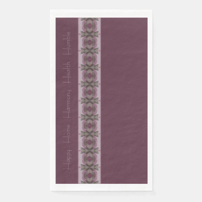 Elegant and Inspiring Purple Paper Guest Towels (Front)