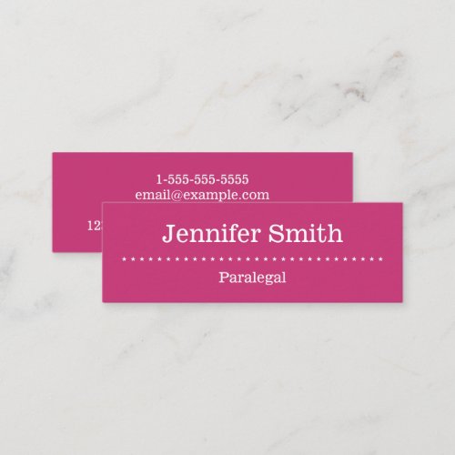 Elegant and Minimal Paralegal Business Card