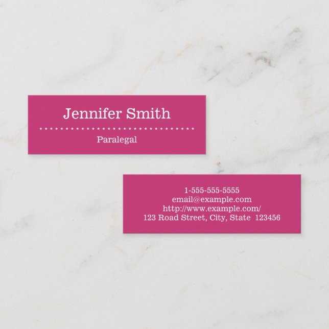 Elegant and Minimal Paralegal Business Card (Front/Back)