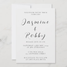 Elegant and Minimal wedding invitation