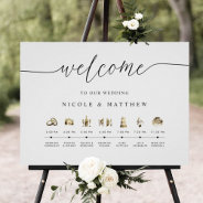Elegant And Minimal Wedding Order Of Events Sign at Zazzle