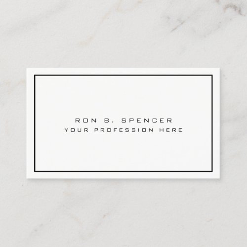 elegant and minimalist clear white professional business card