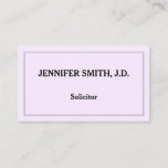 [ Thumbnail: Elegant and Minimalist Solicitor Business Card ]