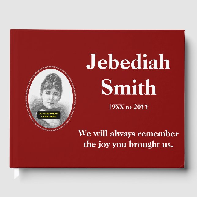 Elegant and Minimalist Sympathy Guestbook (Front)