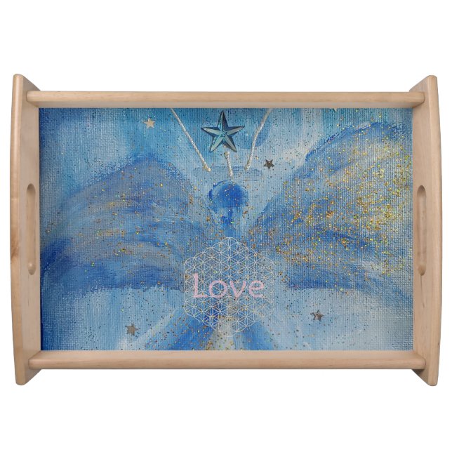 elegant and modern Archangel Michael Serving Tray (Front)