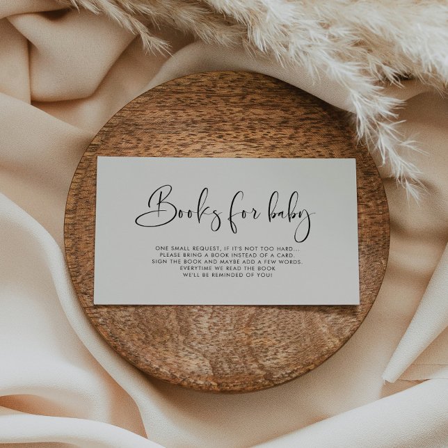 Elegant and modern baby shower book request card (Creator Uploaded)
