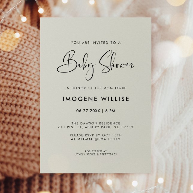 Elegant and modern Baby shower Invitation (Creator Uploaded)