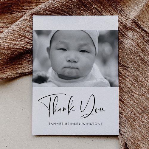 Elegant and modern Baby shower Thank You Card