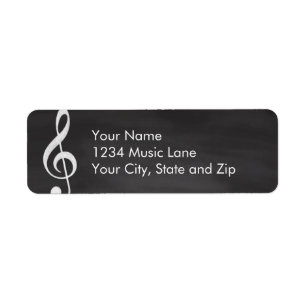 Elegant and Modern Chalkboard Musician Label