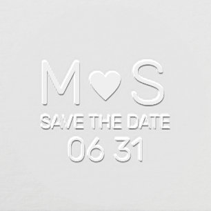 Elegant and modern couple initials wedding  embosser