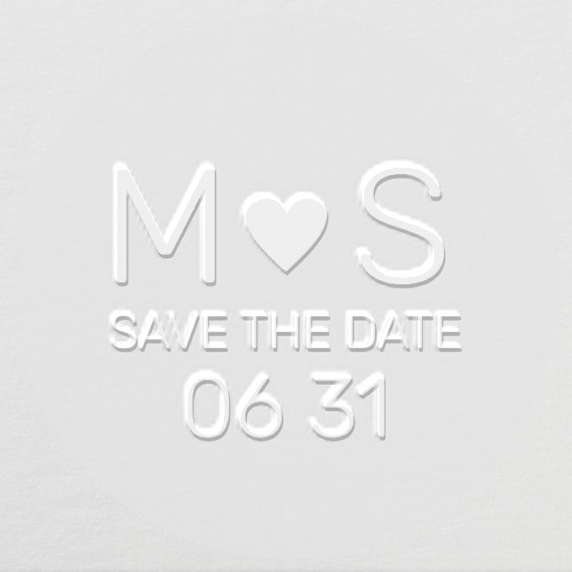 Elegant and modern couple initials wedding  embosser (Design)