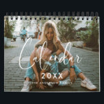 Elegant and modern family 2026 photo calendar<br><div class="desc">A modern photo calendar with a minimalist handwritten typography,  to customize with your family pictures,  a perfect way to start the year 2026. Fully customizable text colors.</div>