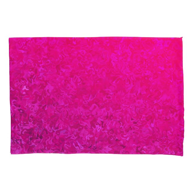 Elegant and modern fuschia pink abstract pattern pillow case (Front)