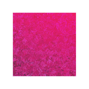 Elegant and modern fuschia pink abstract pattern wood wall art