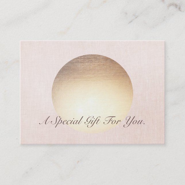 Elegant and Modern Gold Moon Gift Certificate (Front)