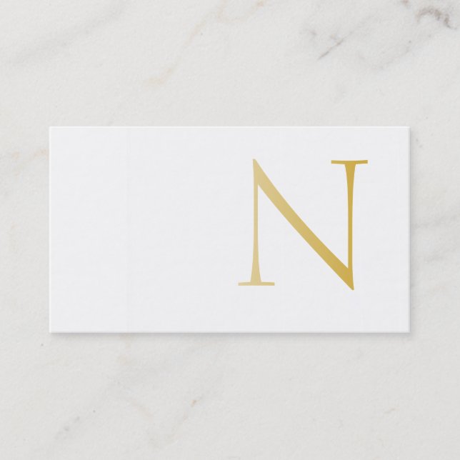 Elegant and Modern (Golden) Business Card (Front)