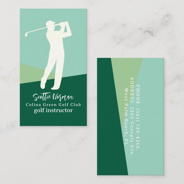 Elegant and Modern Golf Club Business Card (Front/Back)