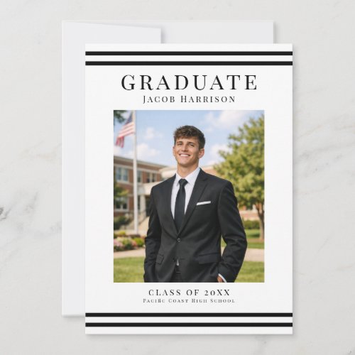 Elegant and modern Graduate Announcement Photo Car