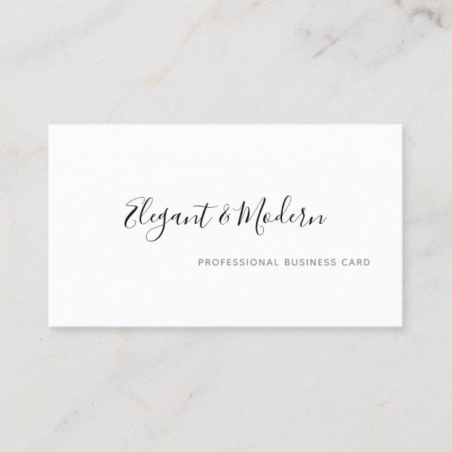 elegant and modern handwriting professional business card (Front)