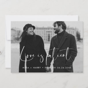 Elegant and modern Love is patient wedding update Announcement