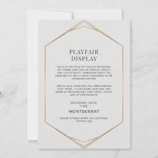 Elegant AND Modern Minimalist Geometric Invitation