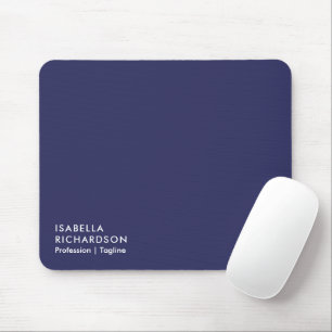 Elegant And Modern Navy Blue Mouse Pad