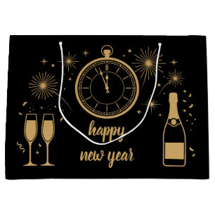 Elegant and Modern New Year's Eve Party Gift Bag