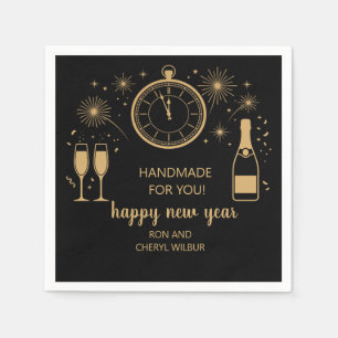 Elegant and Modern New Year's Eve Party Napkins