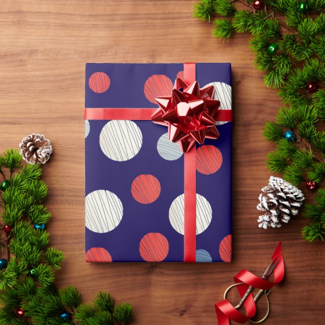Elegant and modern polka dot wrapping paper (Holiday Gift)