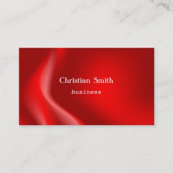 Elegant And  Modern Red Wave Business Card by Stangrit at Zazzle