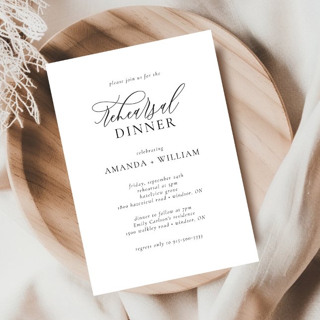 Elegant and Modern Rehearsal Dinner Invitation (Creator Uploaded)