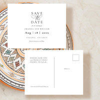 Elegant and Modern Save the Date Post Card