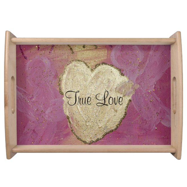 elegant and modern True Love Angel Serving Tray (Front)