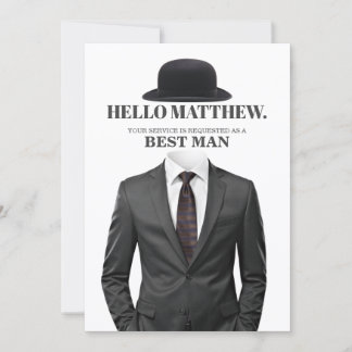 Elegant and Modern Wedding Best Man Proposal Card