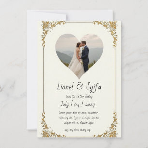 Elegant and modern wedding invitation