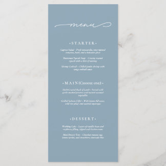 Elegant and Modern Wedding Menu