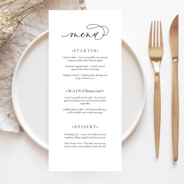 Elegant and Modern Wedding Menu (Creator Uploaded)