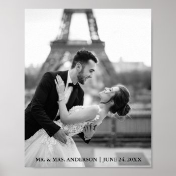 Elegant And Modern Wedding Photo Poster by HappyMemoriesPaperCo at Zazzle